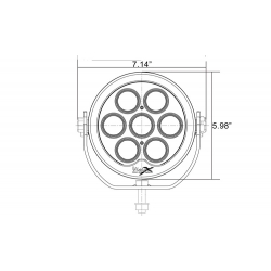 6" ROUND SOLSTICE PRIME WHITE SEVEN 10-WATT LED 20 DEGREE NARROW BEAM